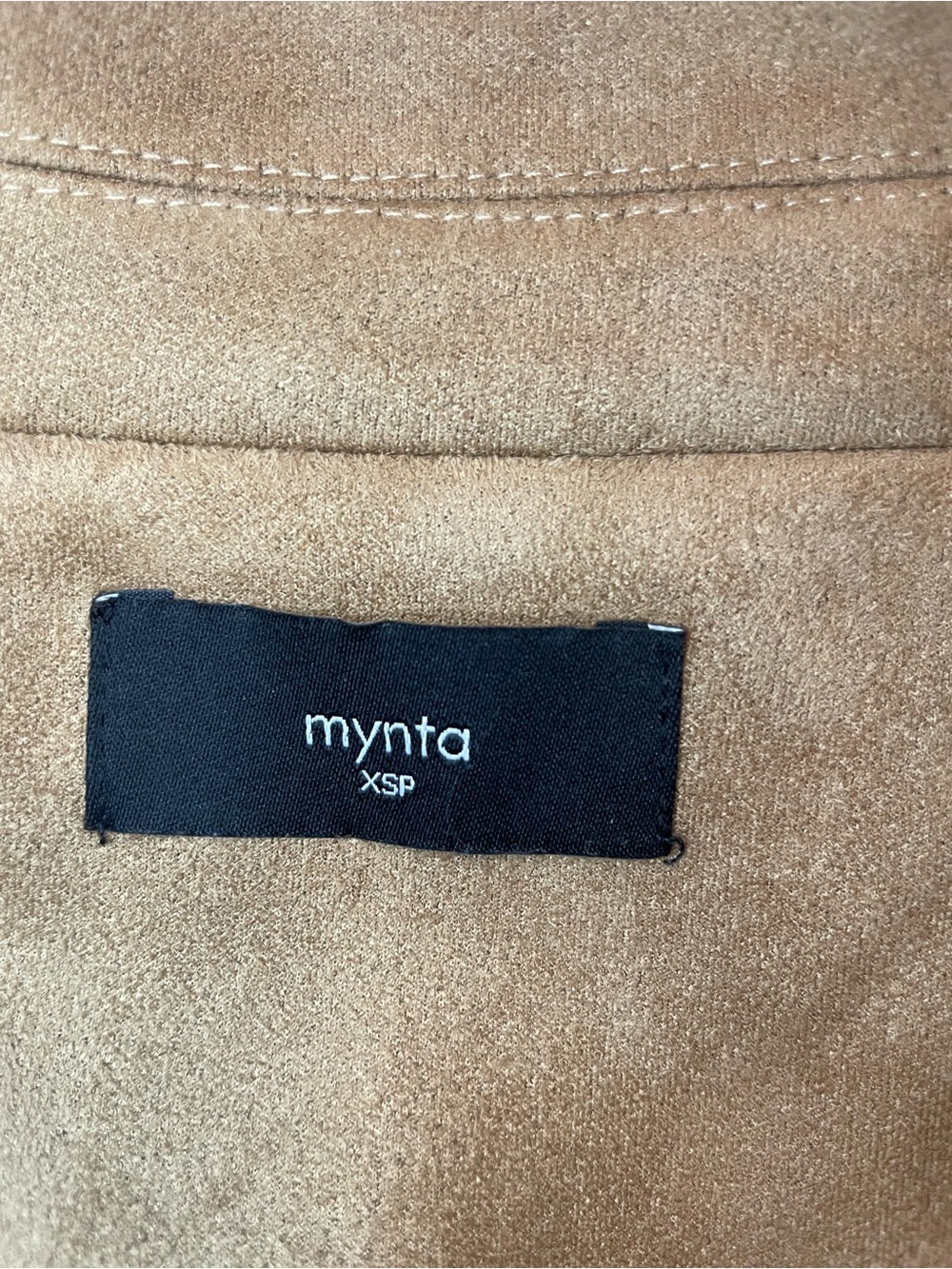 Suede Biker Jacket in Tan - Women's - Picture 3 of 4